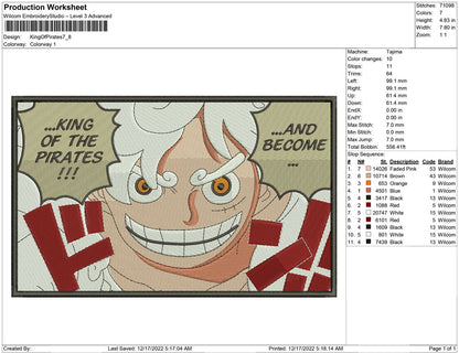 Luffy king of pirates