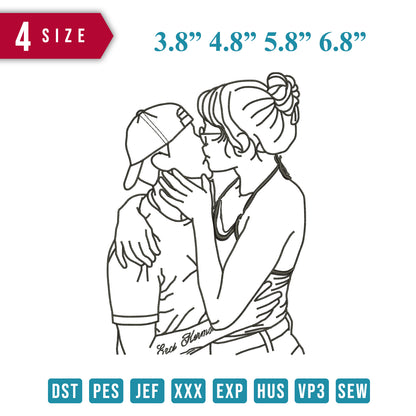 Kiss Line Art