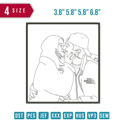 Kiss Line Art