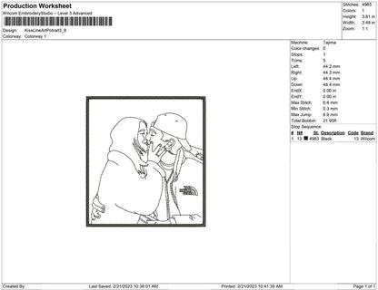 Kiss Line Art