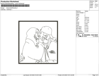 Kiss Line Art
