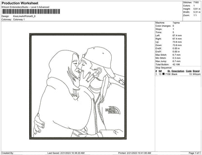 Kiss Line Art