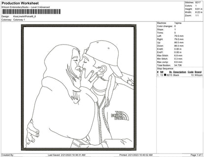 Kiss Line Art