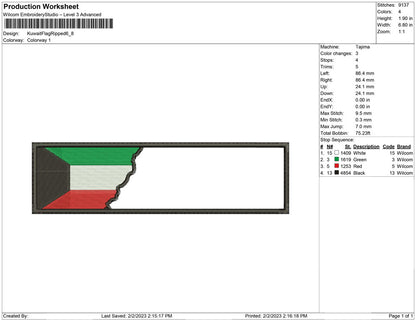 Kuwait Flag ripped