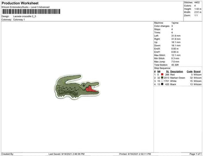 Lacoste crocodile