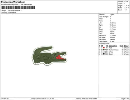 Lacoste crocodile