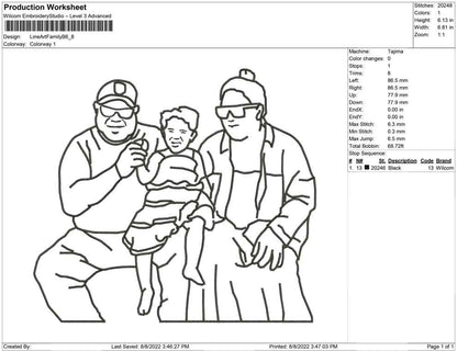 Line Art Family B