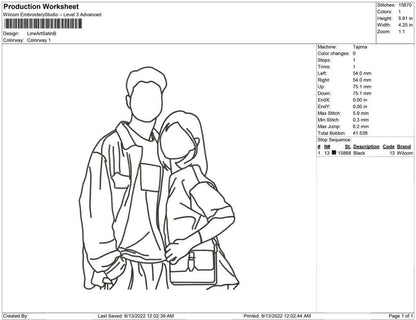 Line Art Satin B