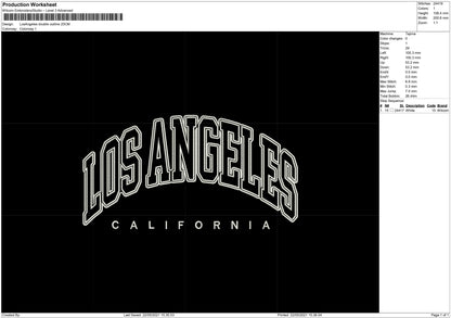 Los Angeles double outline