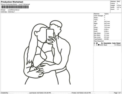 Love Story Line Art