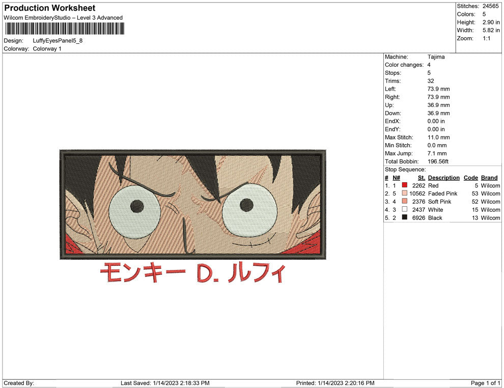 Luffy Eyes Panel