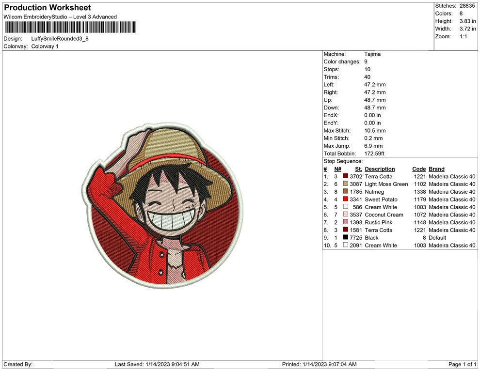 Luffy Smile Rounded