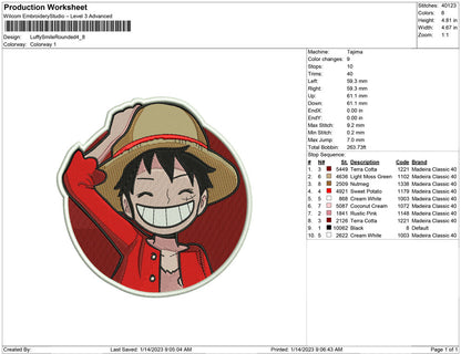 Luffy Smile Rounded