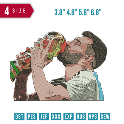 Messi Kissing Trophy B