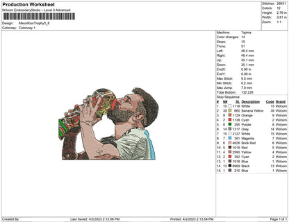 Messi Kissing Trophy B