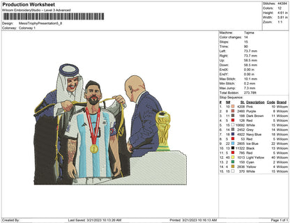 Messi Trophy presentation