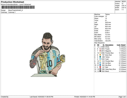 Messi trophy smile