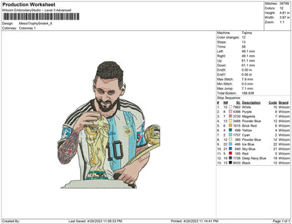 Messi trophy smile