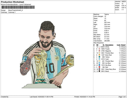 Messi trophy smile