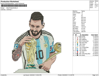 Messi trophy smile