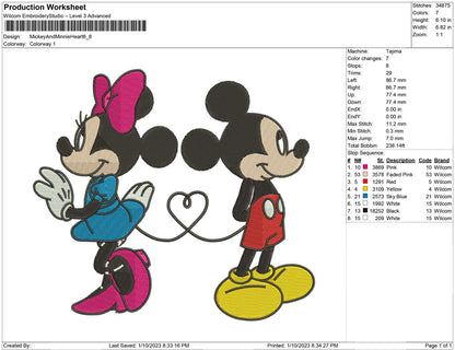 Mickey and minnie Heart