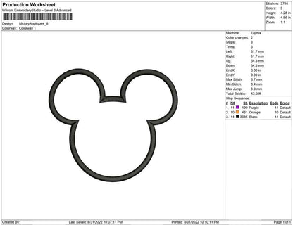 Mickey Mouse Applique