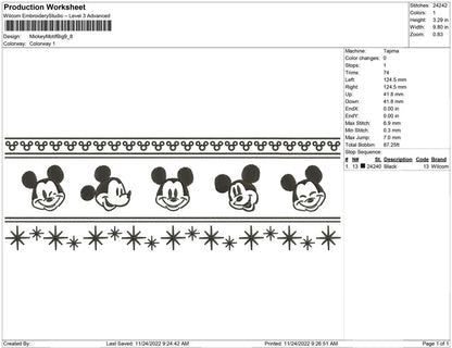 mickey motif Big