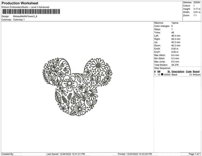 Mickey Motifs Flower