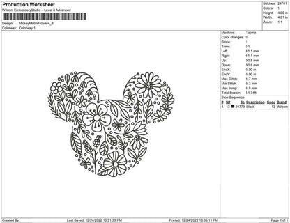 Mickey Motifs Flower