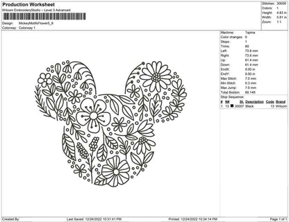 Mickey Motifs Flower