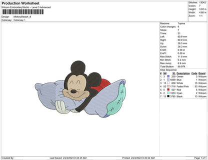 Mickey sleep