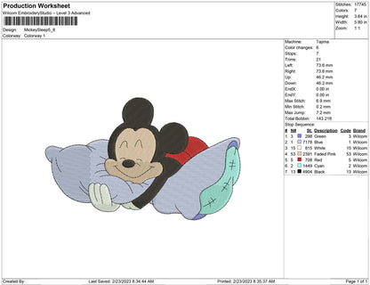 Mickey sleep