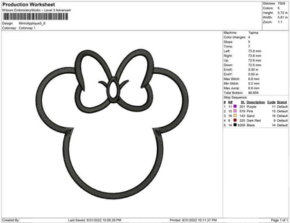 Minni Mouse Applique