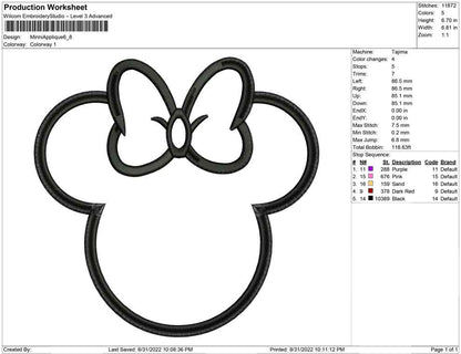 Minni Mouse Applique