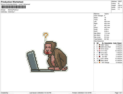 Monkey  pixel nft