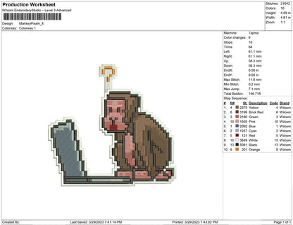 Monkey  pixel nft