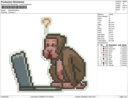 Monkey  pixel nft