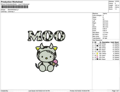 Moo Hello kitty