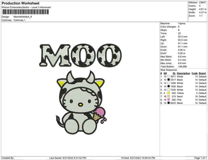 Moo Hello kitty