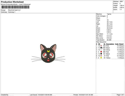Moon cat head