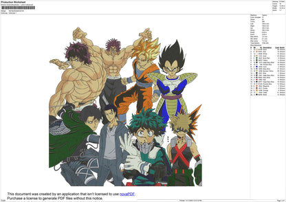 My hero academia group BIG size