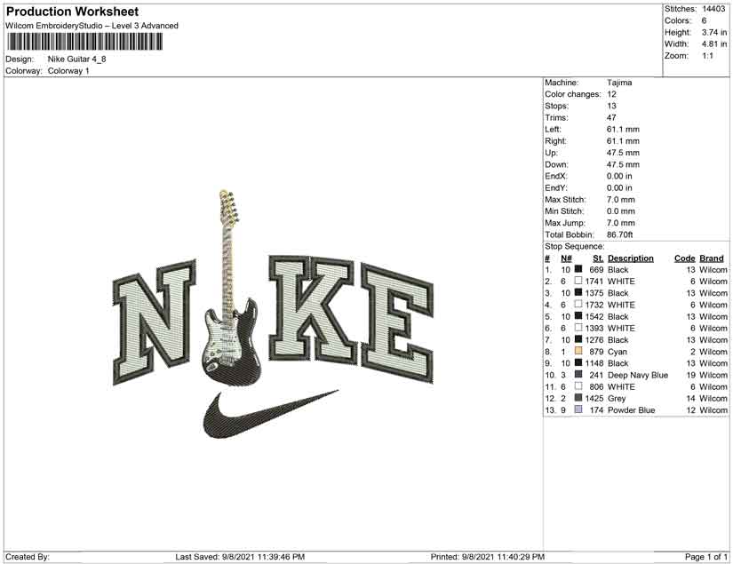 Nike-Gitarre