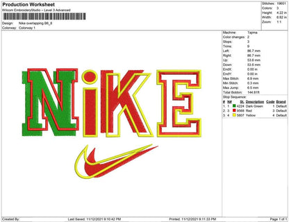 Nike overlapping B