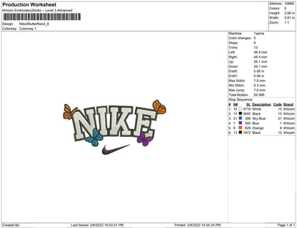 Nike 4 butterflies
