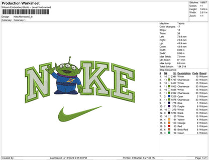 Nike Alien toon