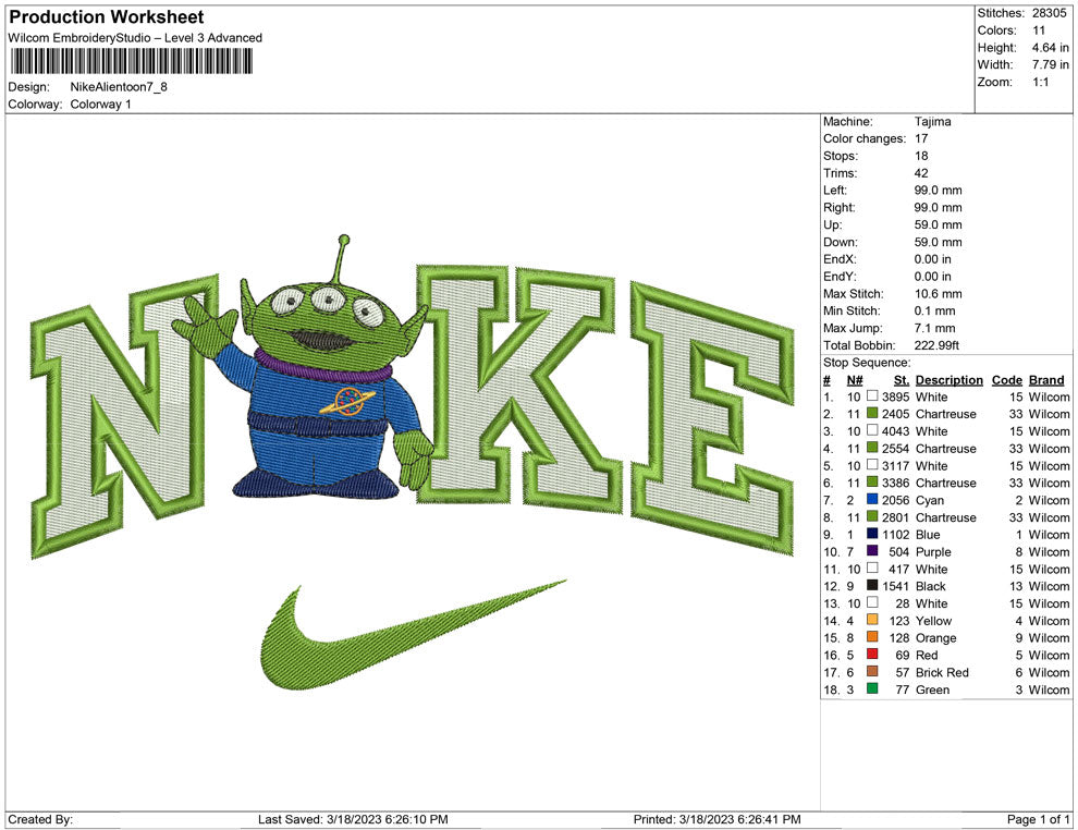 Nike Alien toon