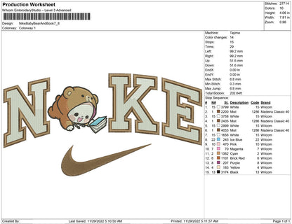 Nike BabyBear with Book