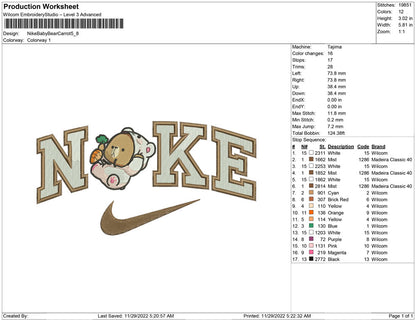 Nike BabyBear with Carrot