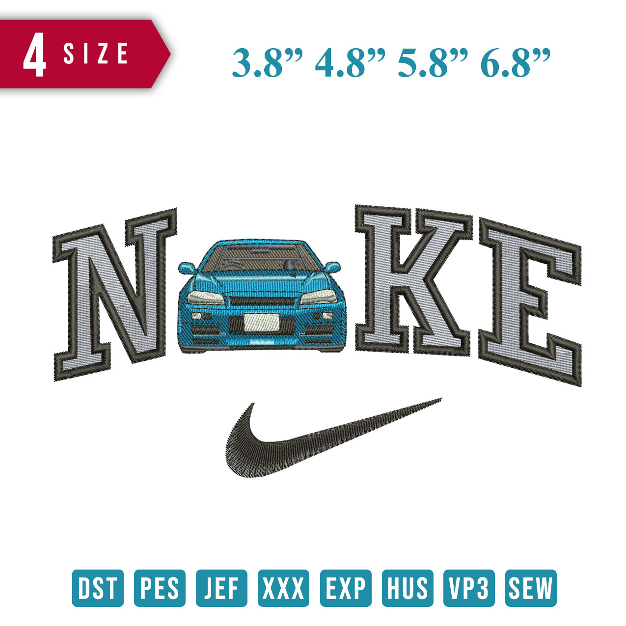 Nike Blue car