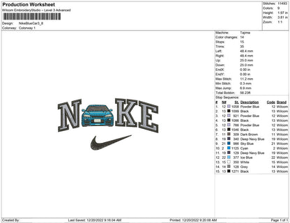 Nike Blue car